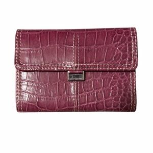 Liz Claiborne Crocodile-Embossed Wallet
